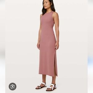 Lululemon Get Going Dress Red Dust Size 4. Sleeveless Maxi Dress